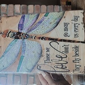 🔥LAST ONE🔥 DRAGONFLY TIN SIGN